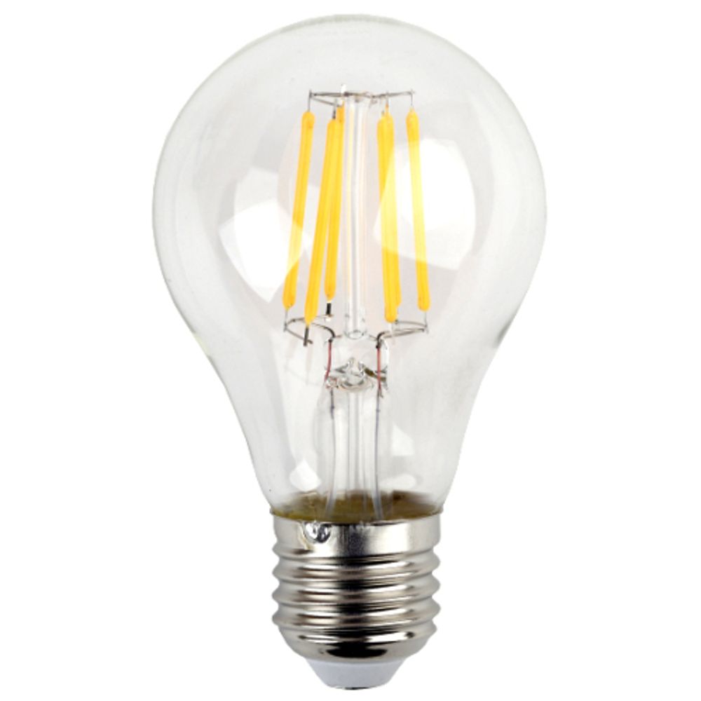 Лампа светодиодная ЭРА F-LED A60-7W-840-E27 7Вт филамент груша нейтральный белый свет E27 | Лампы cветодиодные