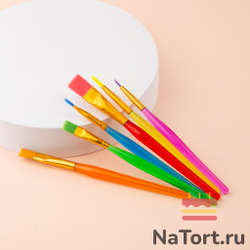 Кисти кондитерские цветные (набор 6 шт)