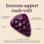 Nature's Way, Sambucus® Kids, жевательные таблетки для укрепления иммунитета с цинком и витамином C, для детей от 2 лет, бузина, 60 жевательных таблеток