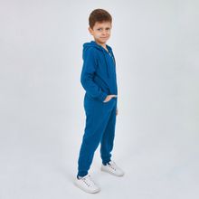 Синий комбинезон для мальчика из футера KOGANKIDS