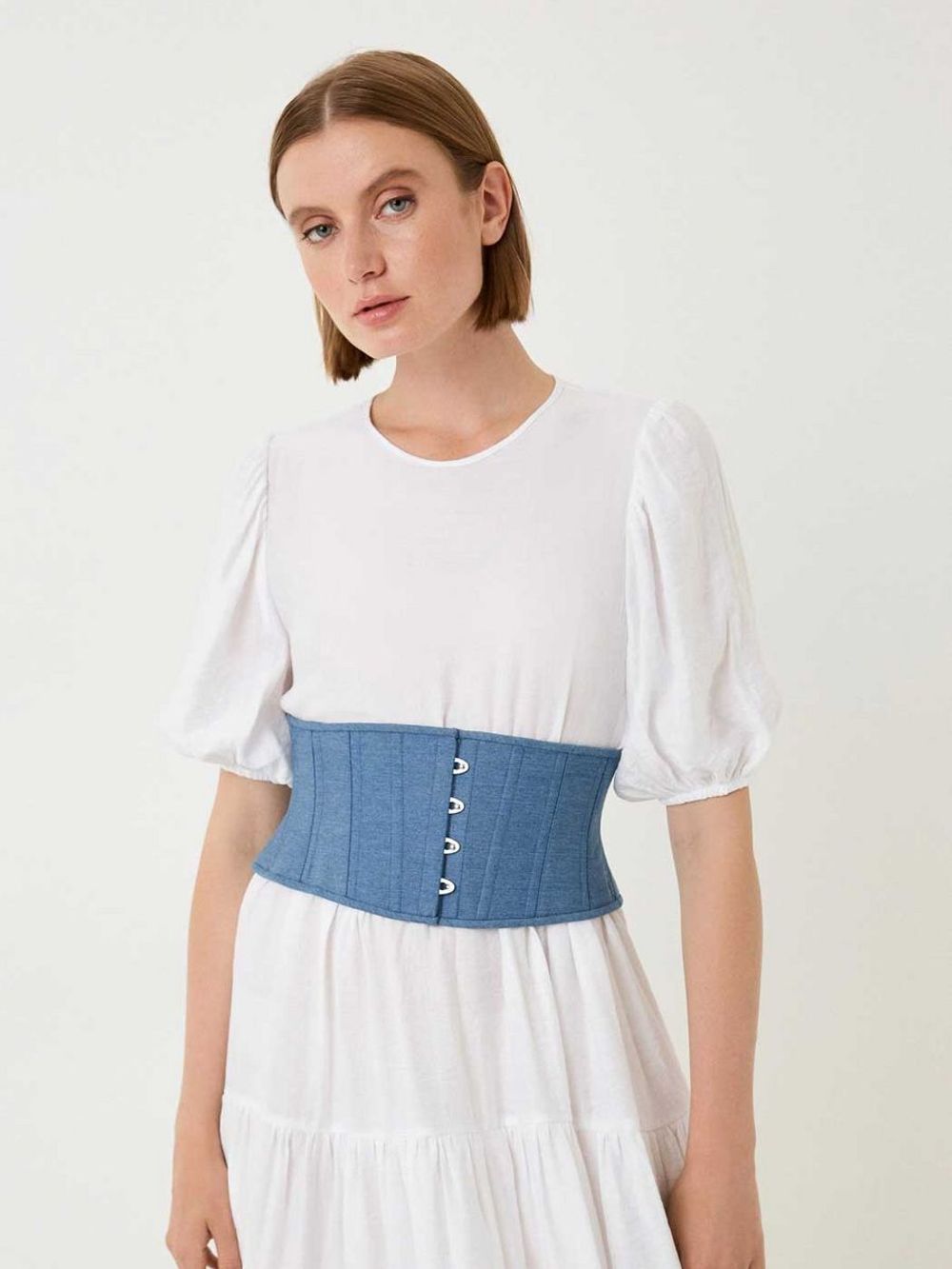 Джинсовый аксессуарный корсет