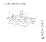 Светильник гипсовый встраиваемый Stellanova ELEKTRA POLY sn016 140х140х50мм со светодиодной лампой MR16 GU10 7W 2800K Ra>80