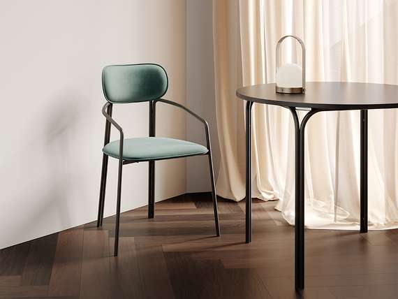 Стул Ror, Round, зеленый велюр