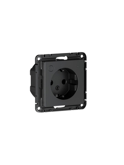 Розетка AtlasDesign Smart 16А L+N с заземл. защ. шторки Zigbee механизм карбон SE ATN001045Z