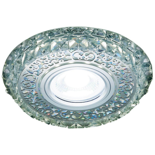 Встраиваемый точечный светильник со светодиодной лентой S393 CH хром/прозрачный хрусталь/MR16+3W(LED WHITE)