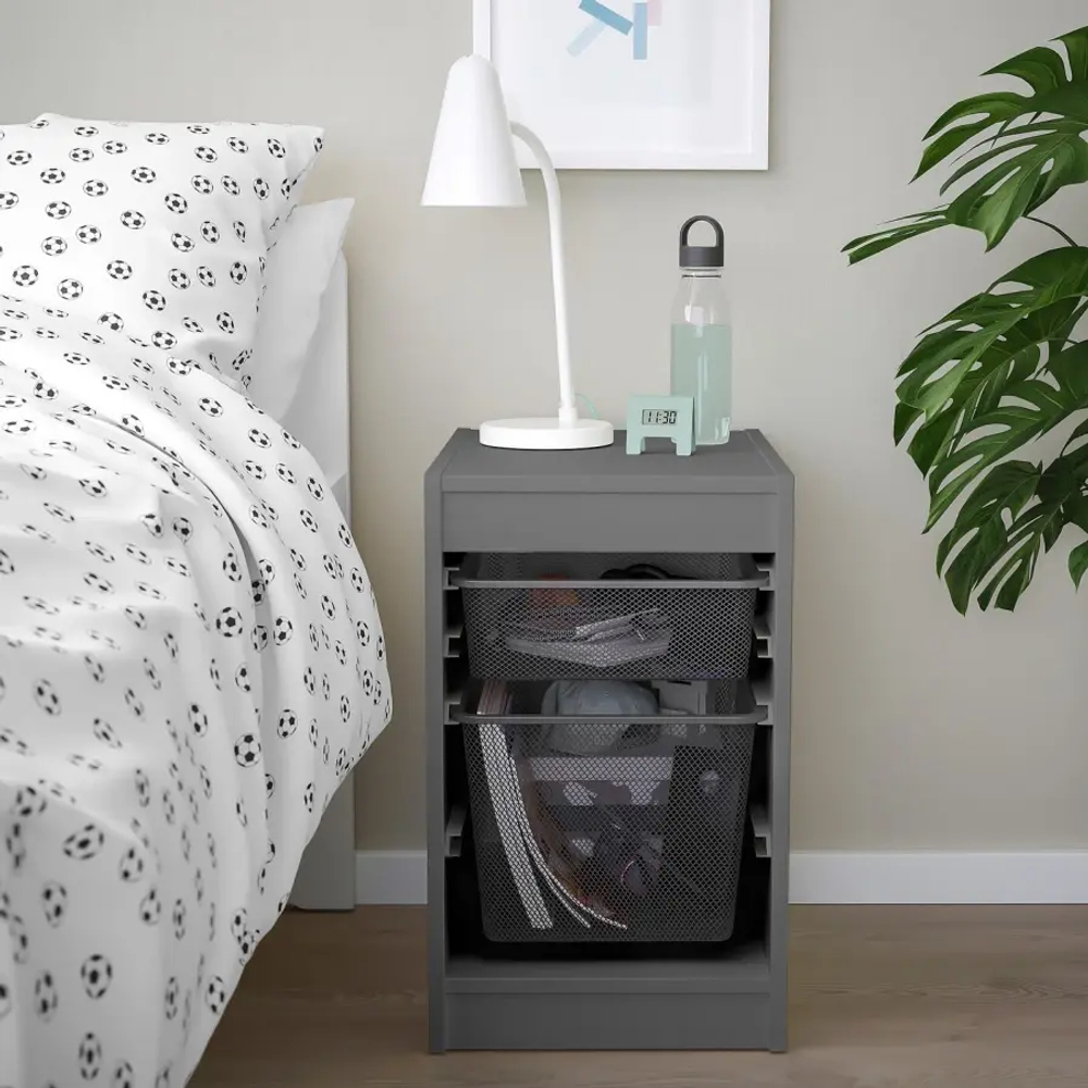 Стеллаж - IKEA TROFAST, 34х44х56 см, серый/темно-серый, ТРУФАСТ ИКЕА