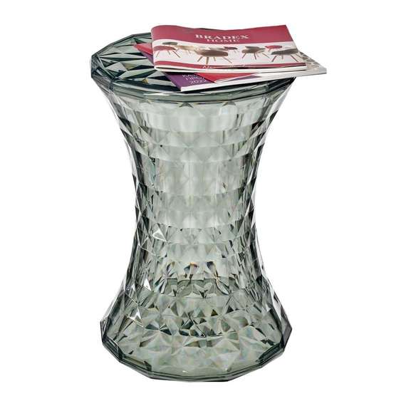 Столик-табурет Rock прозрачный серый