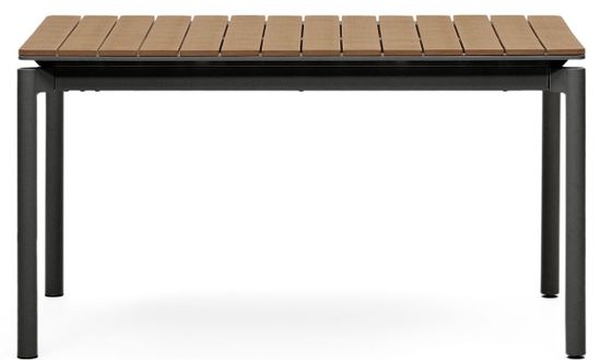 Canyelles Уличный раздвижной стол черный 140 (200) x 90 см Испания