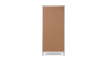 Шкаф-витрина стекло/панель - аналог IKEA HEMNES / ХЕМНЭС/ ХЕМНЕС / КЫМОР / ИКЕА 90х198х37 см, белый/светло-коричневый