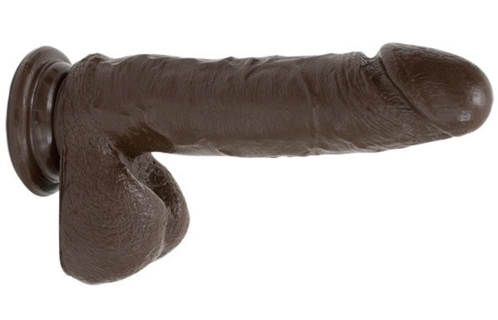 Реалистичный чернокожий фаллос на присоске