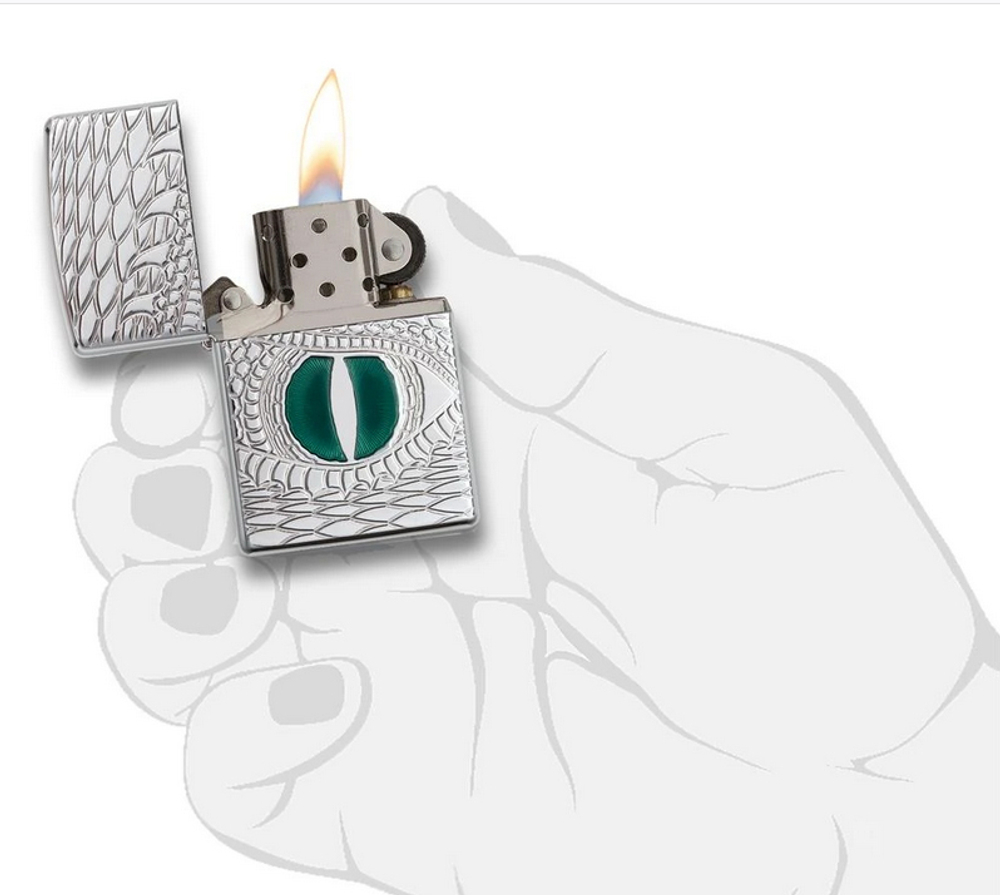 Зажигалка Zippo Armor™ с покрытием High Polish Chrome, латунь/сталь, серебристая, 36x12x56 мм