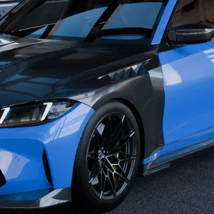 Карбоновые крылья передние Sooqoo для BMW M3 G80 2020+ БМВ