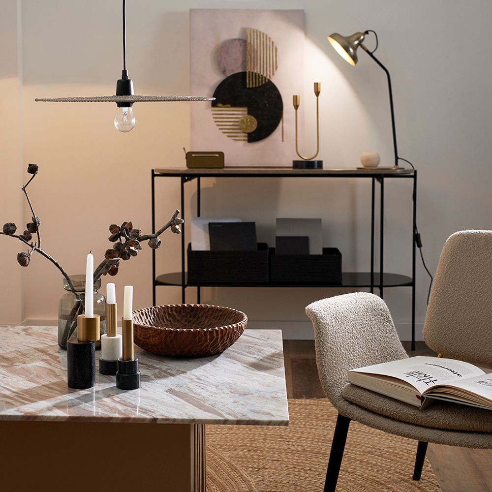 Подсвечник Aryl, 15 см, белый/черный