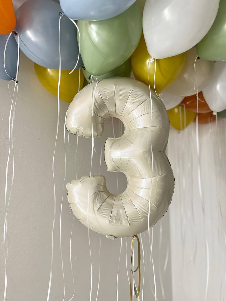 Воздушные шары эвкалипт/оранжевый закат/горчичный/песок/пыльно голубой №4365