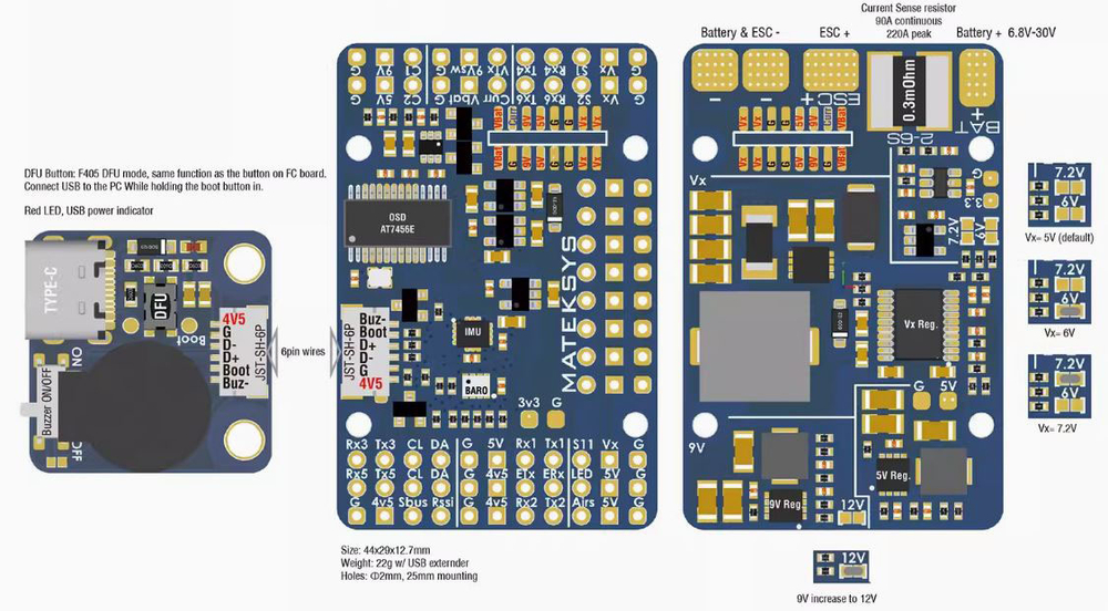 Контроллер MATEKSYS F405-WTE