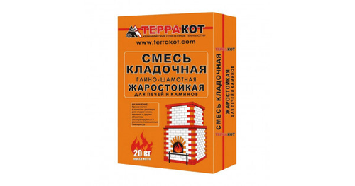 СМЕСЬ КЛАДОЧНАЯ ТЕРРАКОТ ГЛИНО-ШАМОТНАЯ 20КГ