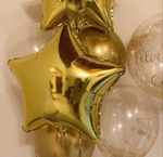 Фольгированный шар-звезда, металлик, золото, 76 см