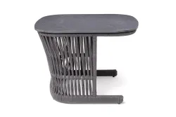 "Лугано" журнальный стол 76х76 H55 см из HPL, цвет "серый гранит"