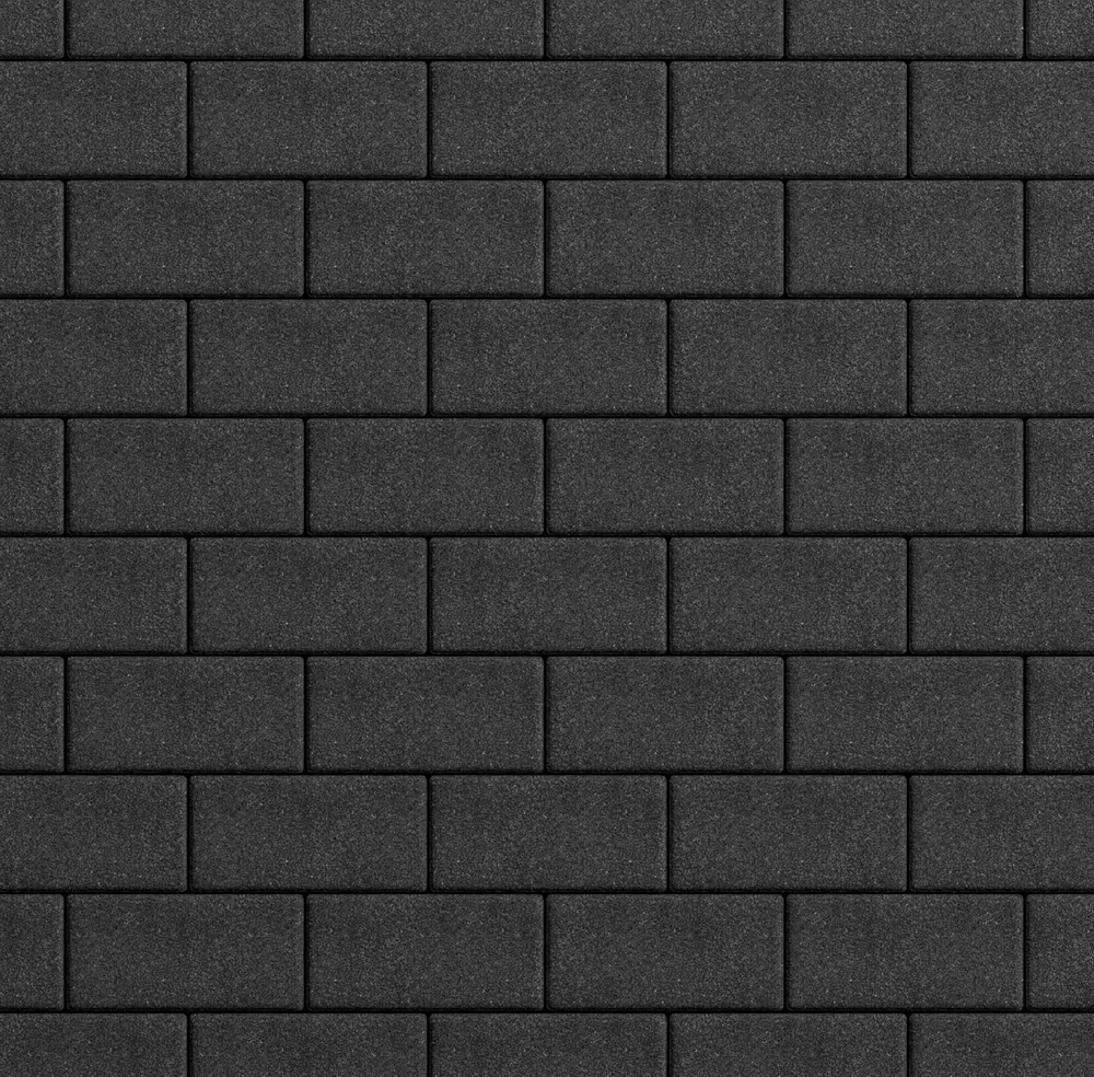 Тротуарная плитка ПРЯМОУГОЛЬНИК Б.2.П.8 200x100 мм Стоунмикс Черный