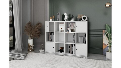 Стеллаж-комод Билли Айден 1 Белый Фасадный 0101 128*30*97 см, Белый   Фиеста