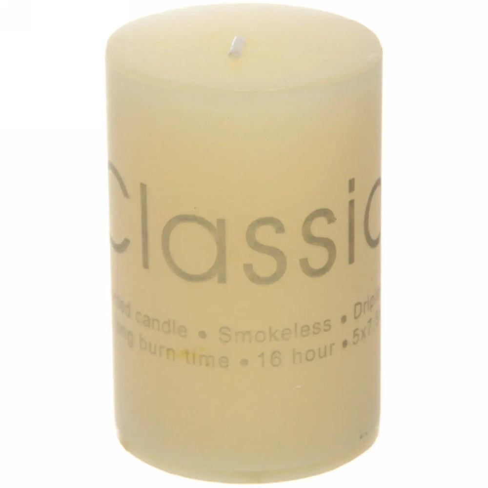 Свеча «Classic» 5*7,5см цвет белый ZD-002