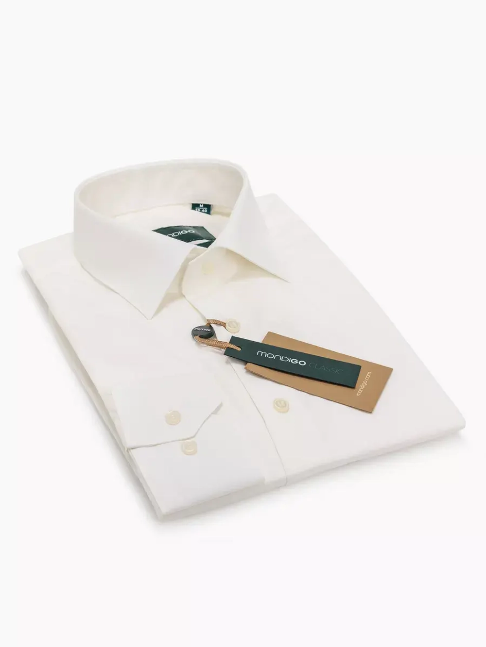 Рубашка приталенная с вытачками на спине SUPER SLIM FIT, молочная