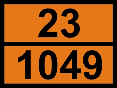 Наклейка "Водород 23 / 1049" ДОПОГ