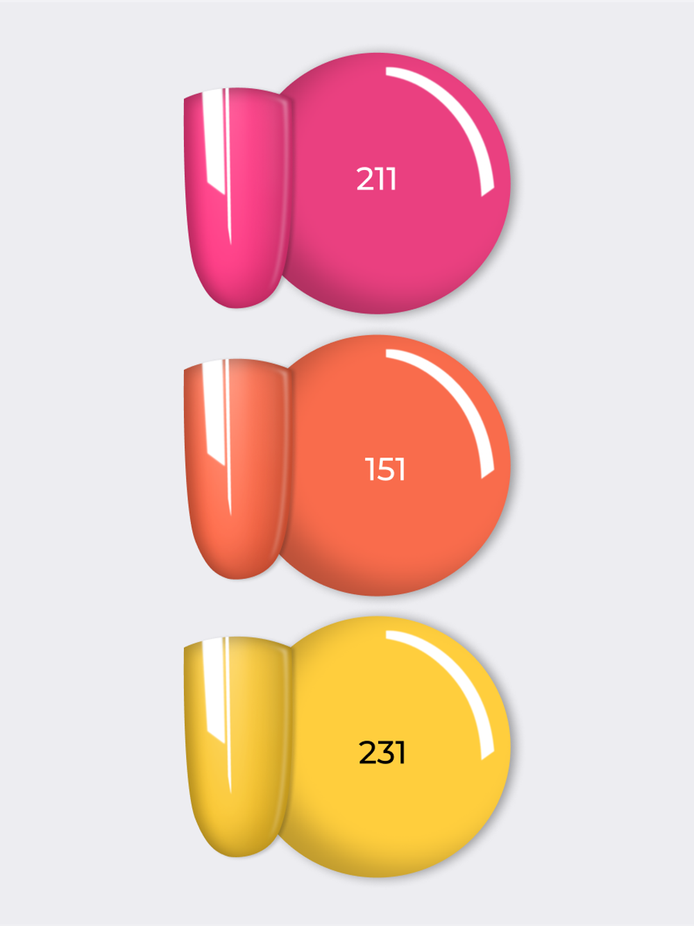 NR Solid Gel Mix Твердые гель-лаки Palette 01 (211, 151, 231), 3х5г