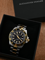 Часы кварцевые Neptune, black gold