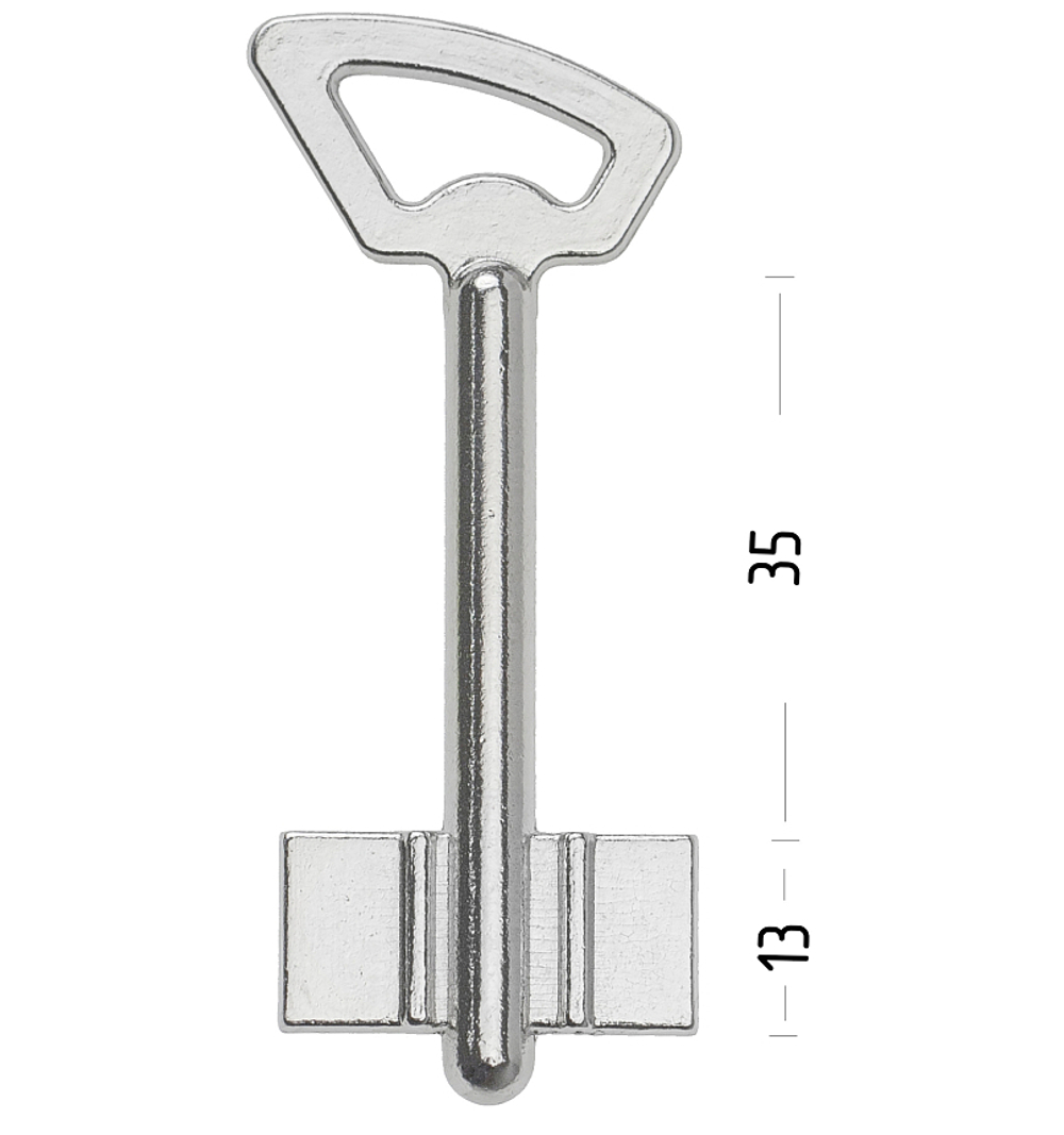 Заготовка сувальдного ключа 10137 134- БЕРЕТ литье (70*26,2*12,6мм)(5,7мм) (BRT1D)