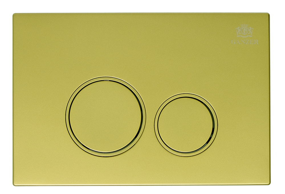 Кнопка для инсталляции с КРУГ. клав. (МАТ. ЗОЛОТО) GANZER (24/1шт)