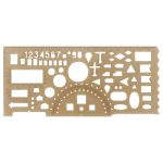 Линейка офицерская жёсткая, 20cм, тонированная коричневая, Стамм