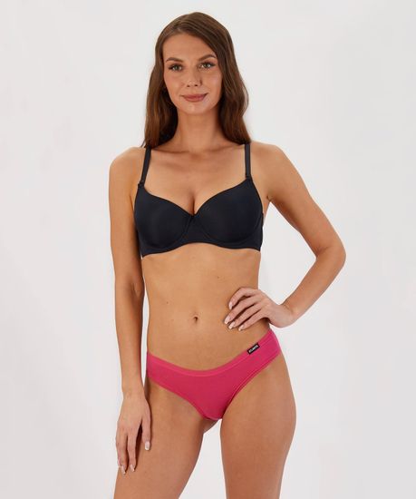 Женские трусы бикини (3шт)  3LP-194, розовый + светло-фиолетовый + графитовый