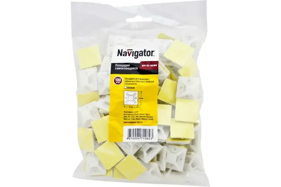 Площадка Navigator 20*20 для бандажа самоклеящаяся (упаковка 100шт) 05371