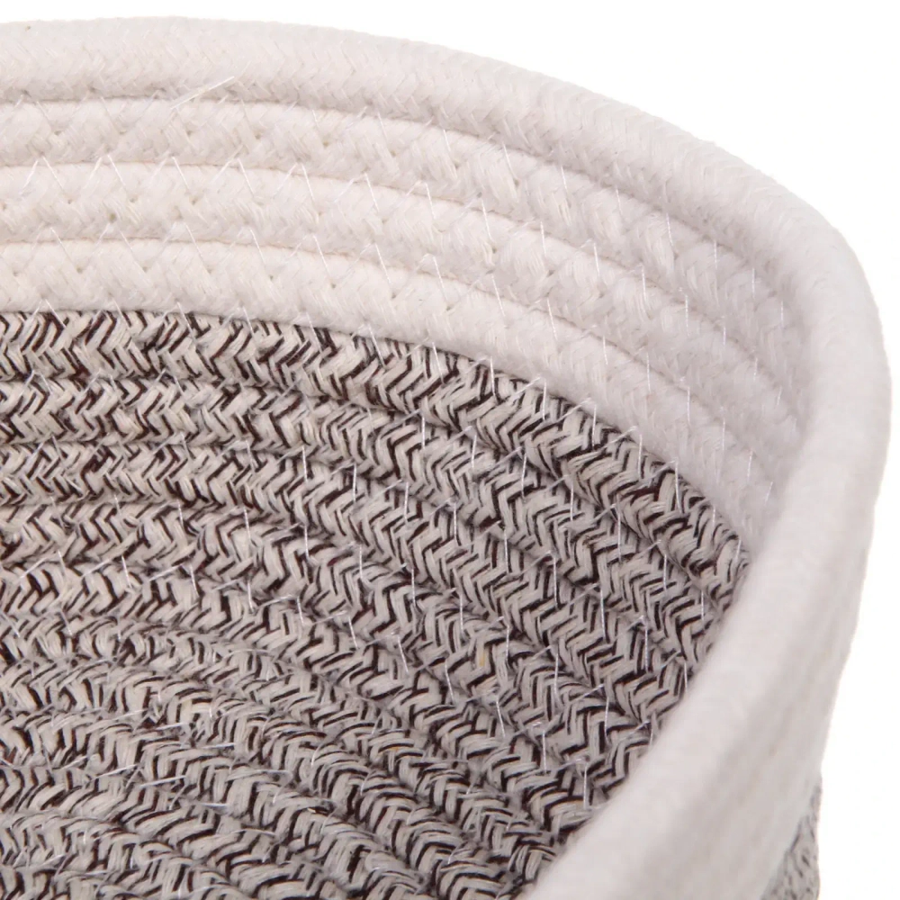 Корзинка плетёная интерьерная «ЭЛИНГАРТ», цвет бежевый/белый, 28*22*8см, (лейбл селфи)