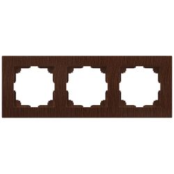Рамка для розеток и выключателей Intro Accent 6-503-10 на 3 поста, СУ, венге | Intro