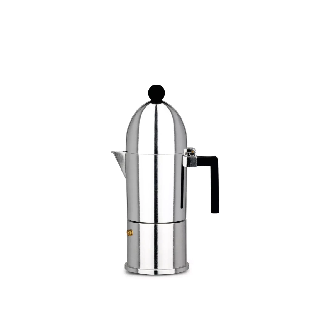 Alessi - Алюминиевая турка кофеварка La Cupola на 6 чашек. / артикул   A9095/6 B  / GTIN 8003299920822
