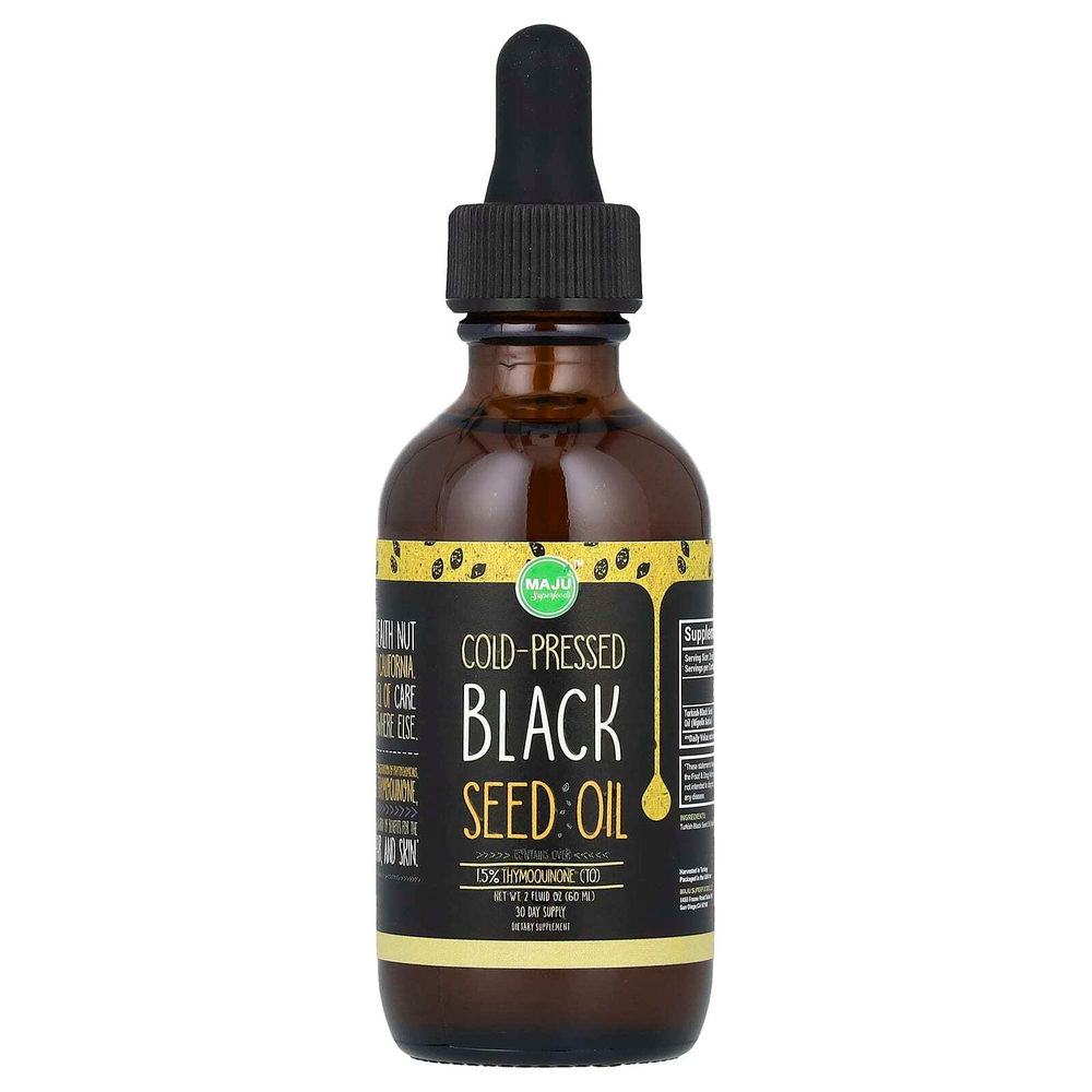 Maju Superfoods, Масло черного тмина холодного отжима, 60 мл (2 жидк. унц.)