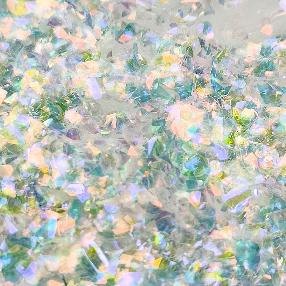 Хлопья белый хамелеон MixSomi-18 для дизайна ногтей, маникюра, бодиарта, макияжа...