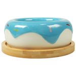 Миска DONUT Bamboo керамическая на бамбуковой подставке 250 мл