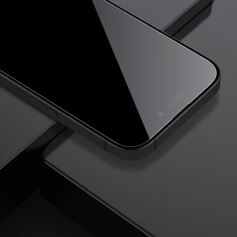 Защитное стекло на экран 6D для iPhone 15 Pro, тонкие черные рамками и олеофобное покрытие, G-Rhino