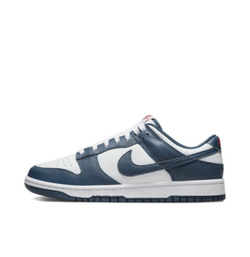 alt="Nike Dunk Low Retro Valerian Blue DD1391-400 синий белый красный вид сбоку на белом фоне"