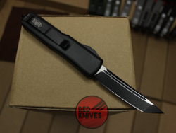 Нож Microtech UTX-85 A+++ Tanto T/E - черная рукоять, черный клинок танто