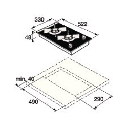 Встраиваемая газовая варочная панель ASKO HG1355GB