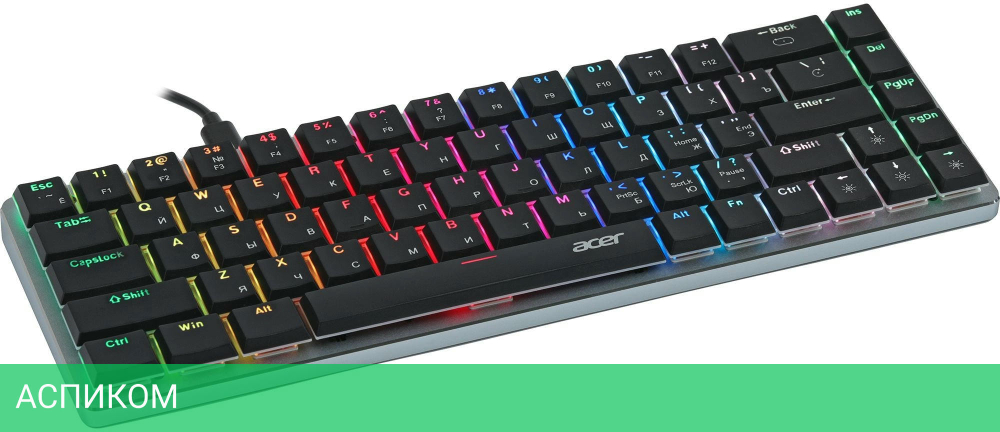 Клавиатура Acer OKW302 серебристый (ZL.KBDCC.01C)