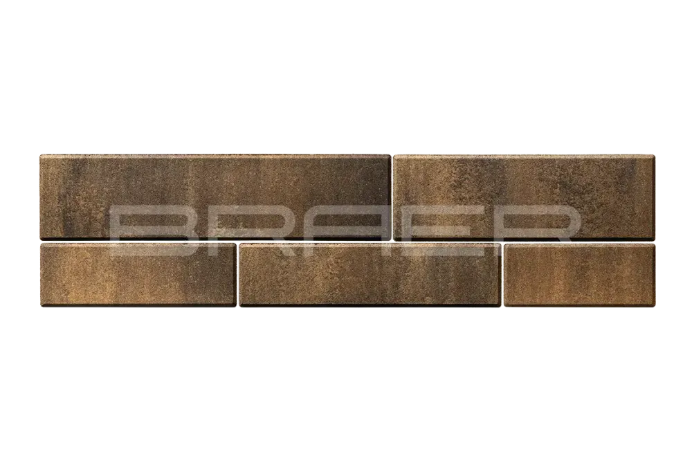 Тротуарная плитка Braer Домино, Color Mix Каштан, 60 мм