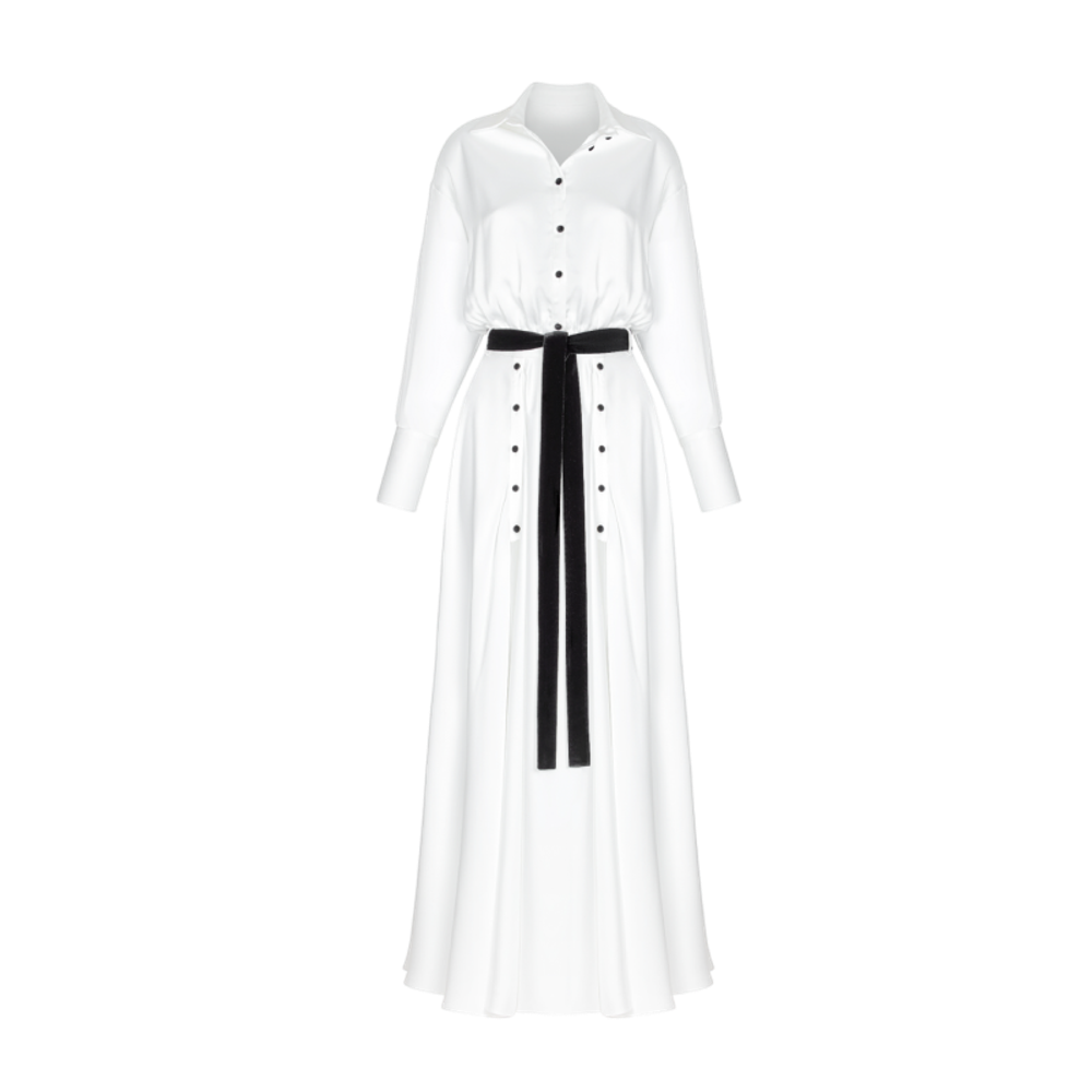 Платье-рубашка макси