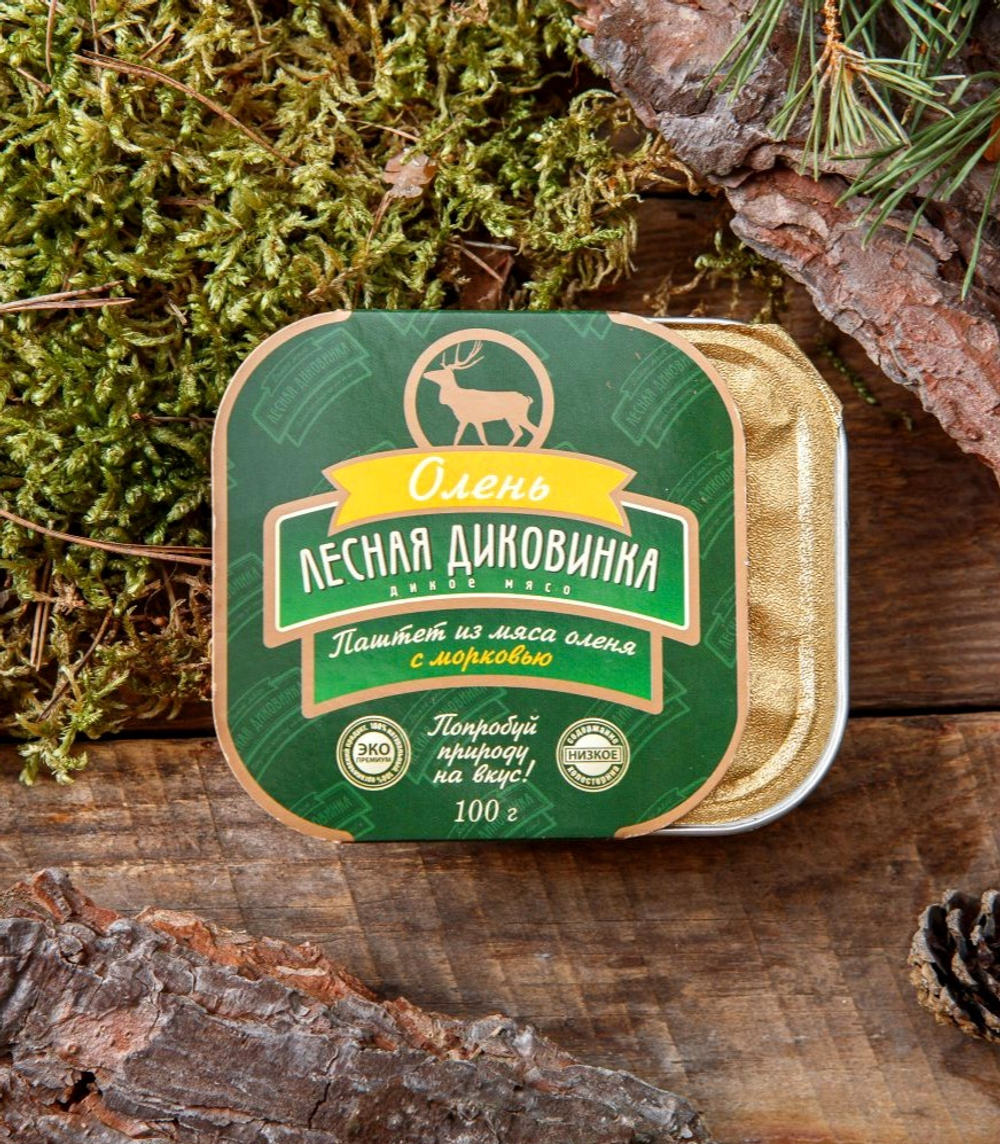 Паштет из мяса оленя с морковью, 100 г