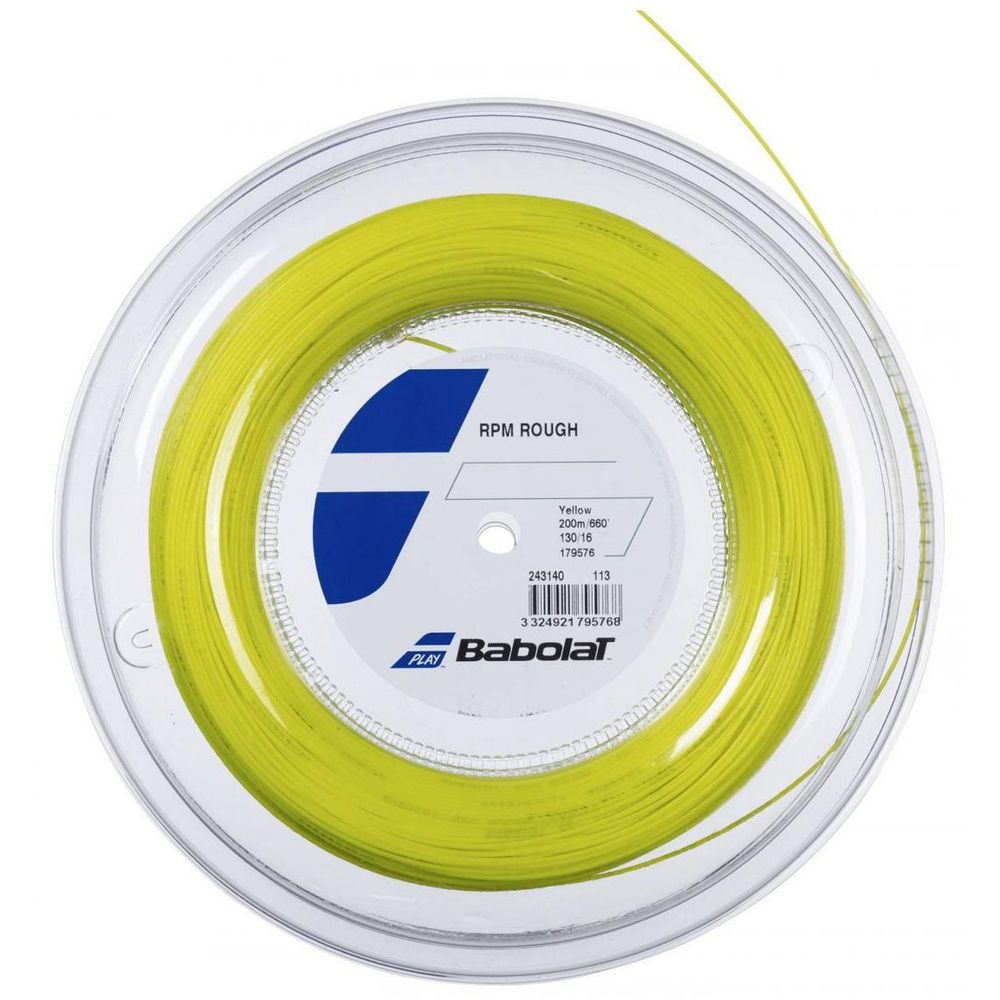 Струны для тенниса BABOLAT RPM BLAST ROUGH YELLOW Бобины 200 м