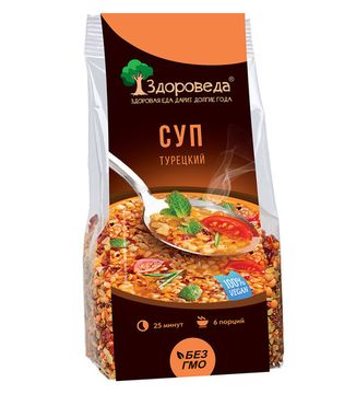 Суп турецкий с булгуром и красной чечевицей (ЭЗО ЧОРБАСИ) "Здороведа", 250г.